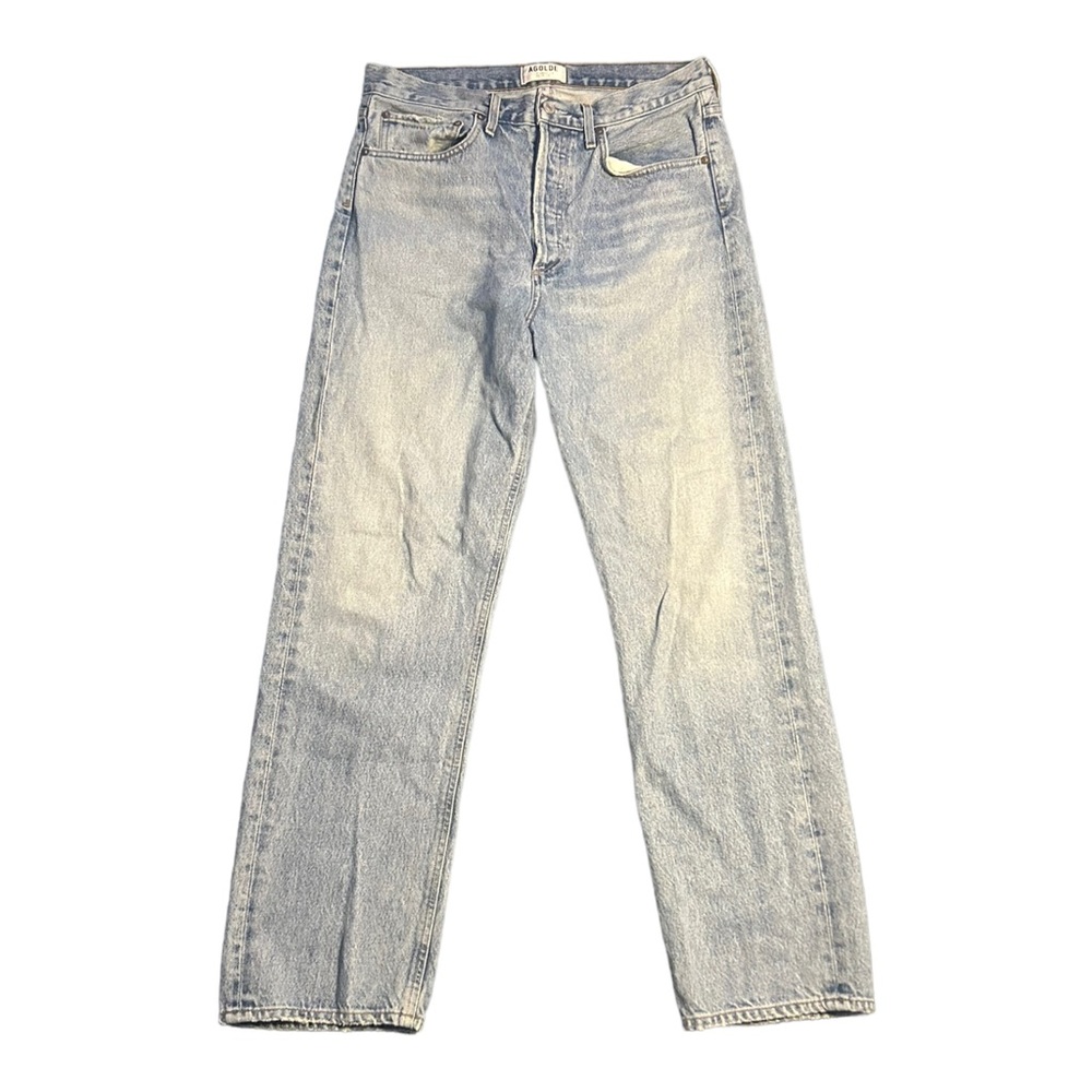 AGOLDE Women's US 28 90' Mid Rise Loose Fit Jeans Blue Great Condition